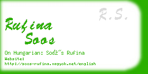 rufina soos business card
